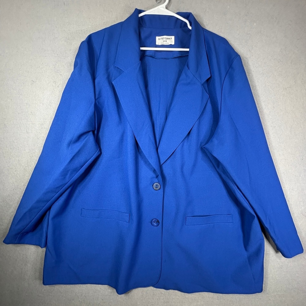 Alfred Dunner Blazer Lightweight Vintage Two Button‎ Women 24W Made in USA